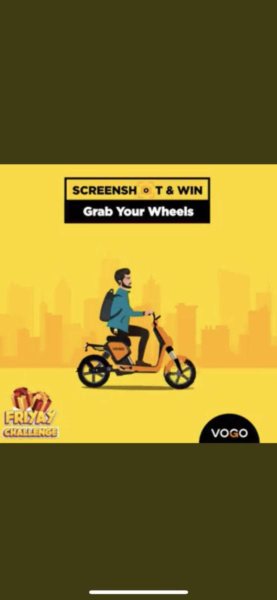 ChandelDevarshi's tweet photo. @Vogo_rentals #FriyayChallenge https://t.co/6iASXcEOii
