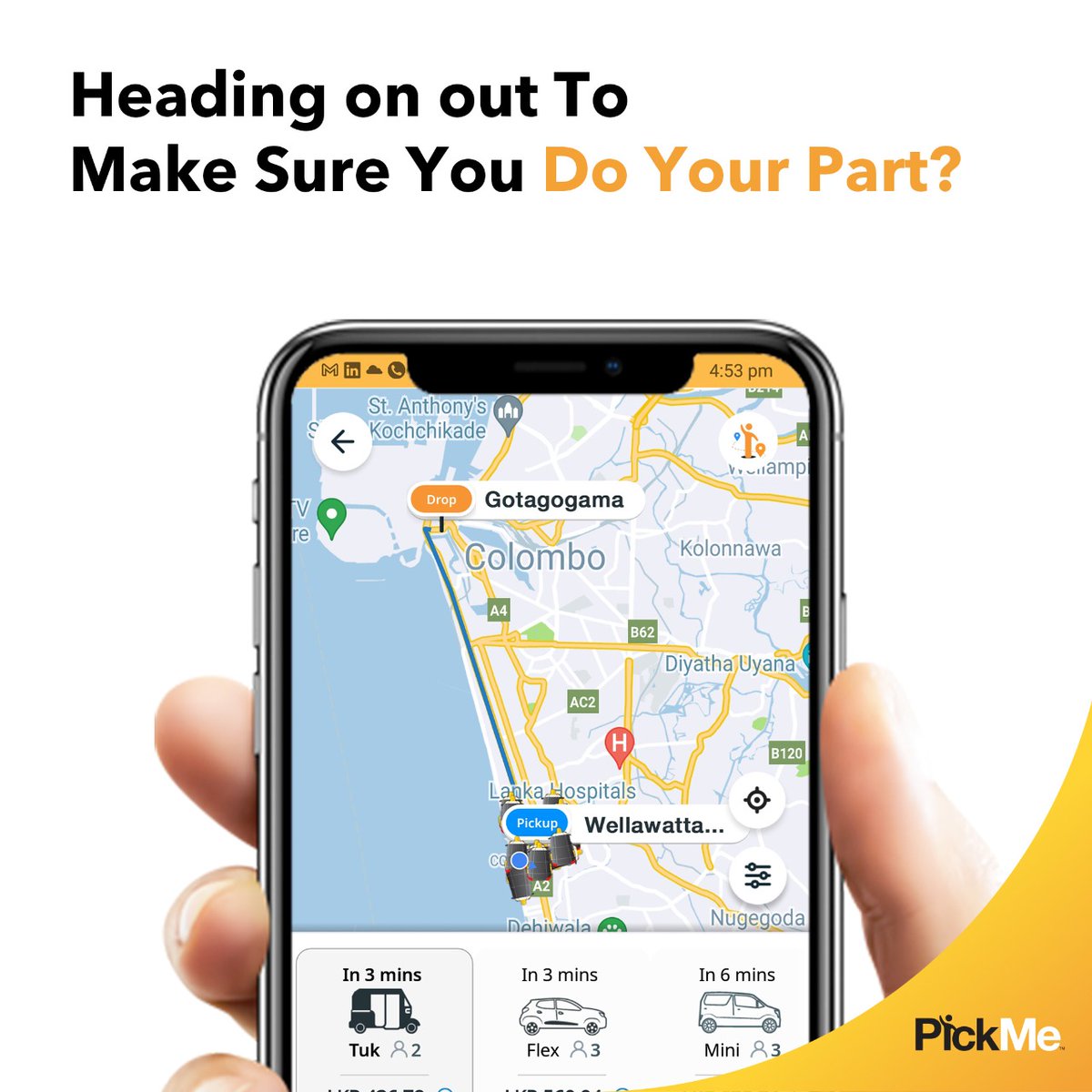 PickMeLK's tweet photo. Grab a ride and make sure you are there to change history!

#PickMeLife #PickMeLK #SriLanka https://t.co/ITHwTh8LAz