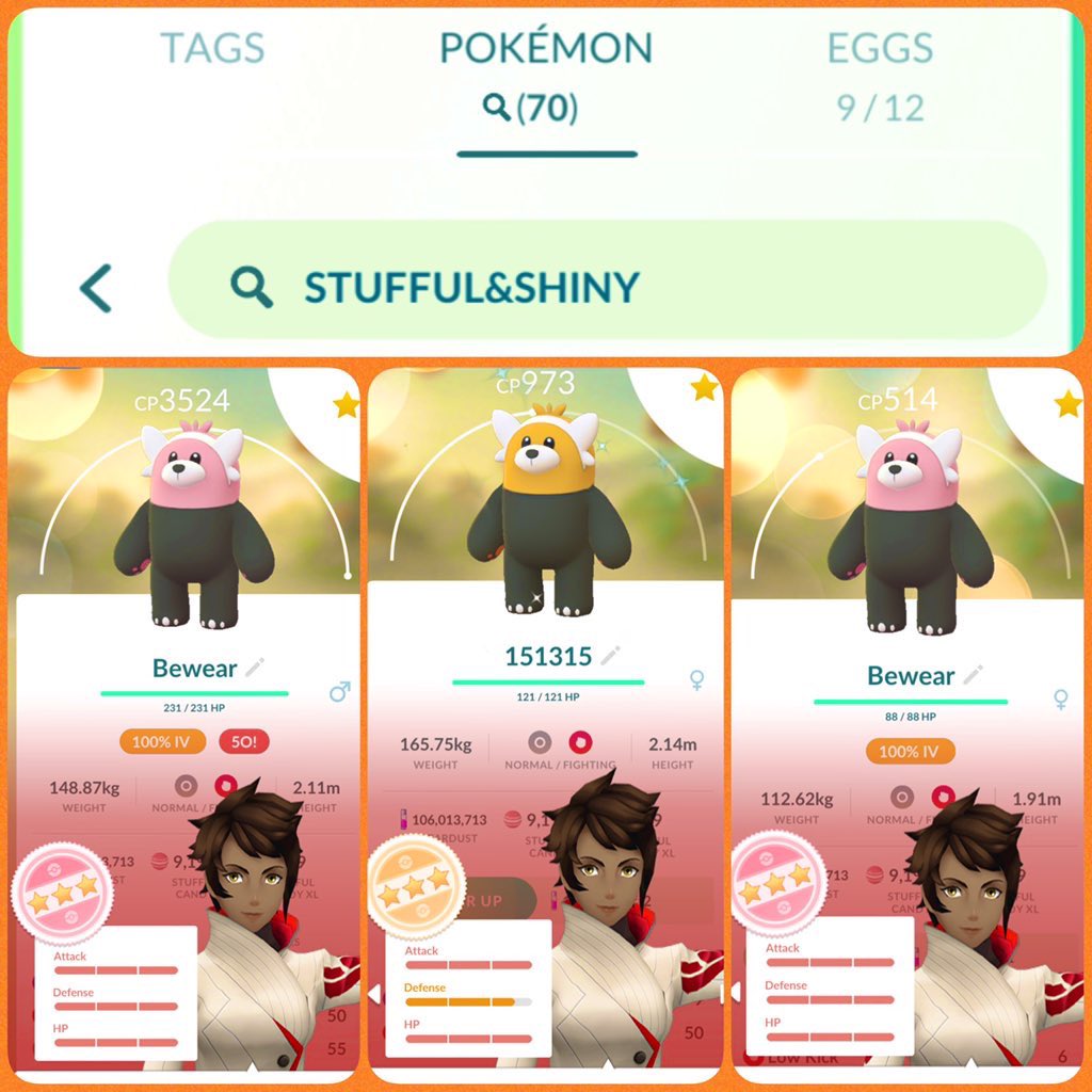 KamikeoPoGo's tweet photo. 🚨COMMUNITY DAY 🚨
🍀#STUFFUL🍀
Caught:1️⃣.3️⃣6️⃣2️⃣
Candy:9️⃣.1️⃣9️⃣5️⃣
Candy XL:5️⃣4️⃣9️⃣
✨Shiny: 7️⃣0️⃣🥳
💯Hundo: 0️⃣2️⃣😄
💯✨Shundo: 0️⃣0️⃣🙁
XP: +3️⃣.0️⃣6️⃣3️⃣.1️⃣2️⃣5️⃣
... 👊🏾🐻 GRIND!
#CommunityDay #ShinyStufful #HundoStufful #STUFFULCommunityDay #PokemonGo https://t.co/pM7cmAIeN4
