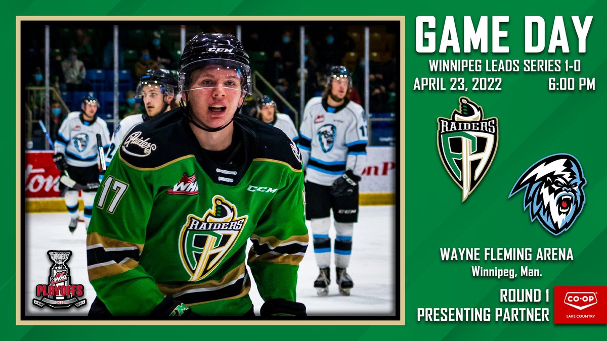 PARaidersHockey's tweet photo. IT'S GAME DAY!
Looking to even the series in Game 2 tonight in Winnipeg!
📰 https://t.co/rqAlmXTbEH
⏰ 6 p.m. CST
📻 @CKBI
📺 #WHLLive, Original Joe's, or The Rock & Iron
#GoRaidersGo | #WHLPlayoffs | #WPGvsPA https://t.co/kY1TCpmdne