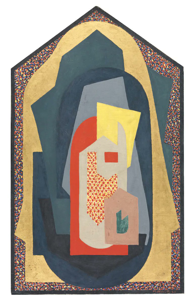 #OnThisDay in 1897, artist Mainie Jellett was born. After initial training in Dublin and London, in 1920 she went to Paris and studied under André Lhote and Cubist painter Albert Gleizes. Her painting 'Decoration' caused furore at the 1923 Society of Dublin Painters group show.