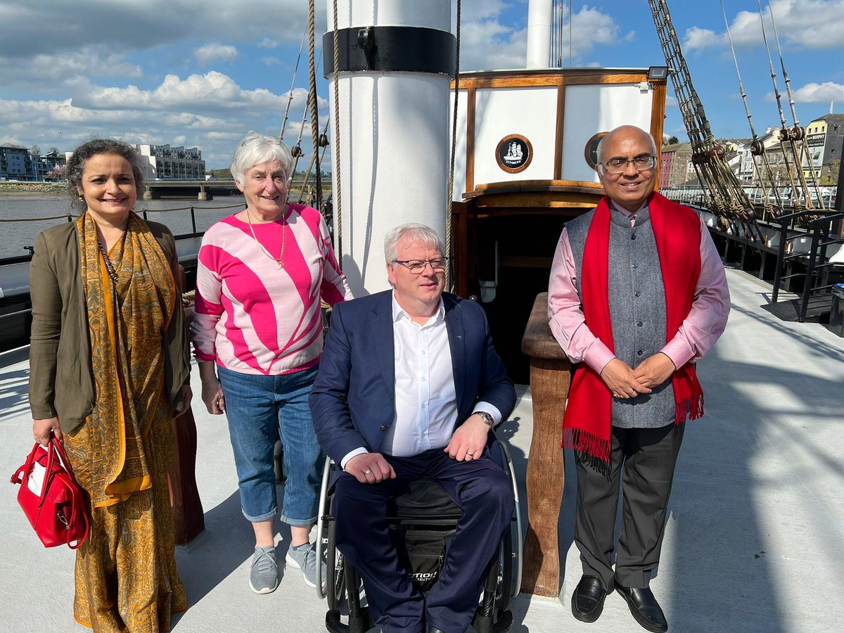 AkhileshIFS's tweet photo. Educational Visit to #Wexford🙏 Grateful to esteemed Sean Connick, Chief Executive, John F Kennedy Trust, New Ross, for hosting us on the #Dunbrody Famine Ship & exposing us to the #IrishEmigrantExperience, the Irish America Hall of Fame🙏
Very touched by his warmth & affection. https://t.co/rcqy2VnPtd