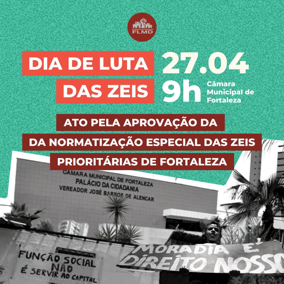 UfcClarissa's tweet photo. VAI TER DIA DE LUTA PELA ZEIS!Já passa da hora dos vereadores de Fortaleza fazerem alguma coisa pela ZEIS! 09 Projetos de Leis Complementares ao Plano Diretor com normatizações especiais de cada ZEIS prioritária estão na Câmara desde dez/2020 e nada dos vereadores cuidarem #zeis https://t.co/YMRq4IPiyF