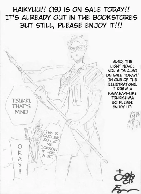 When Tsukishima said he wanted to take Yamaguchi's spear because it was cooler, he meant that literally https://t.co/YzaTyAi6En 