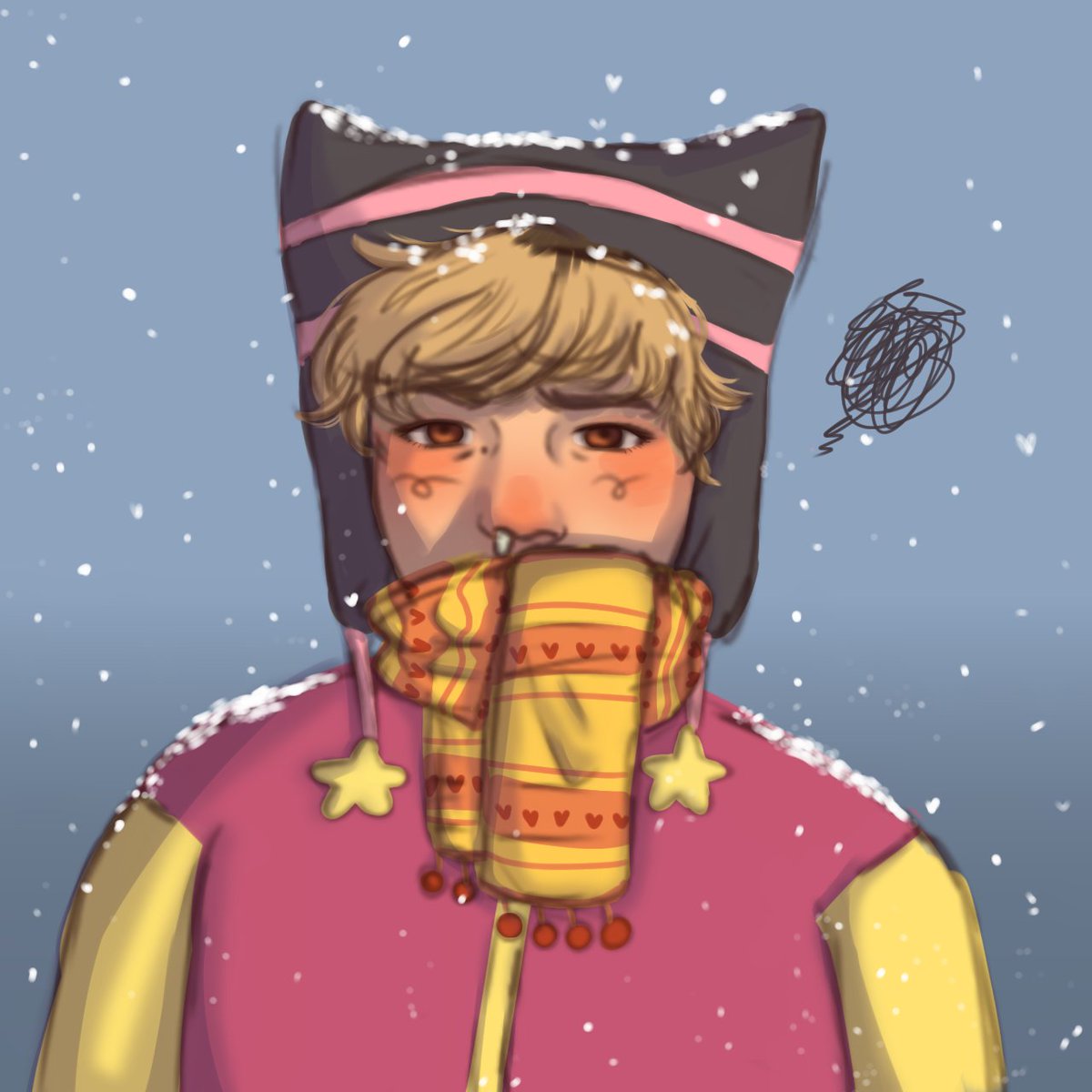 autisticjesse's tweet photo. Tae hates the snow #4town  #taeyoung4town #4townfanart #4townies https://t.co/waNHR10oKn