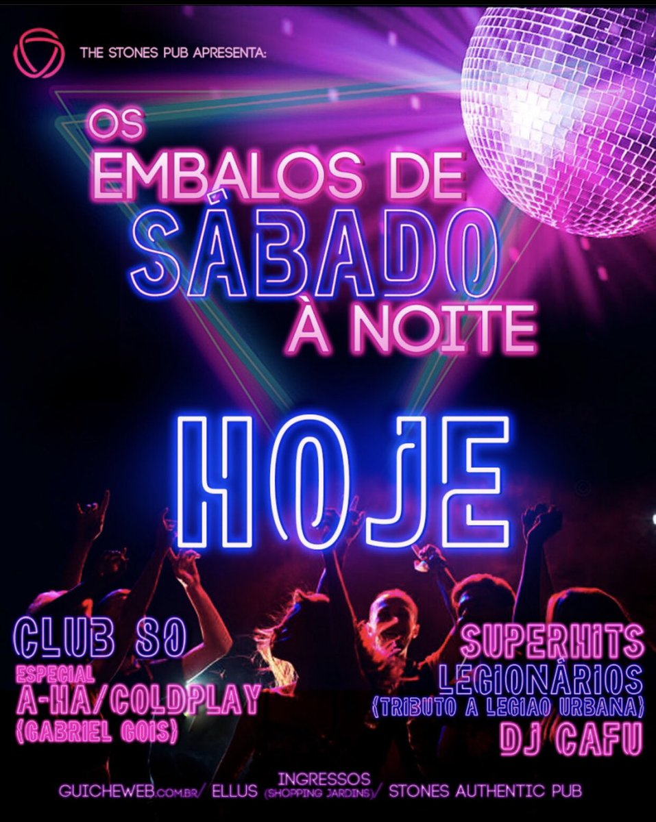 BandaClub80's tweet photo. Hoje no Stones #Aracaju https://t.co/itroe2ePtX