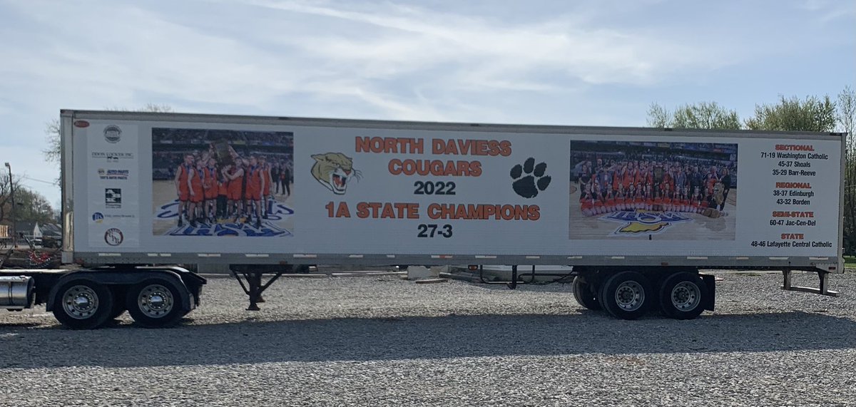 The Cougars with a rolling billboard of their own.