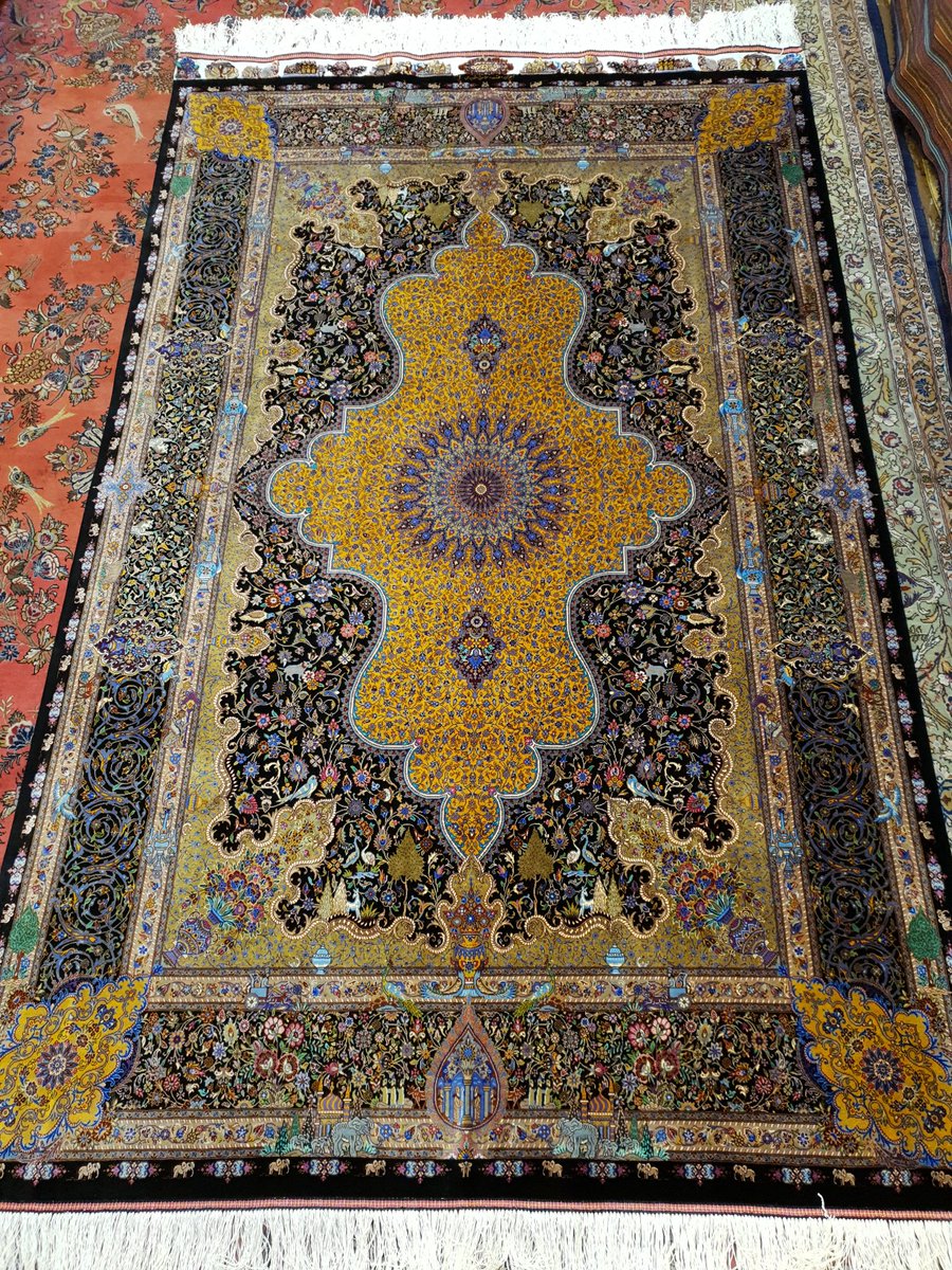 Hand made silk carpet