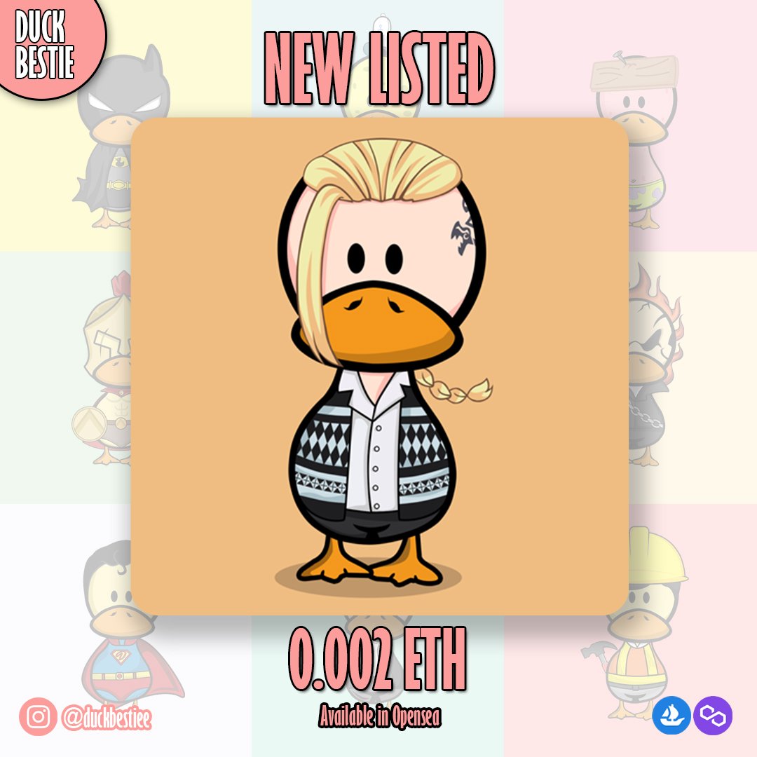 DuckBestie's tweet photo. @obchakevich_ Hollaa Bestie!!
NEW DROP ! 

Available at
Opensea :
https://t.co/IGKFwqSYIx
Instagram :
https://t.co/JOr6i6B4vx

#nft #nftart #nftcollector #nftcommunity #nftcollectors #nftcollectibles #nftdrop #nftartists #nfts #nftcollection #nftartist #nftmagazine #nftnews #NFTCommunity https://t.co/nodJc8wwUW