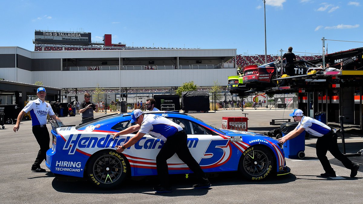 Hendrick Motorsports (@teamhendrick) on Twitter photo It's time to roll out. The two-round, one-lap qualifying from <a href="/TALLADEGA/">Talladega Superspeedway</a> gets started now on FS1!
P30: <a href="/WilliamByron/">William Byron</a>
P33: <a href="/chaseelliott/">Chase Elliott</a>
P34: <a href="/Alex_Bowman/">Alex Bowman</a>
P35: <a href="/KyleLarsonRacin/">Kyle Larson</a> It's time to roll out. The two-round, one-lap qualifying from <a href="/TALLADEGA/">Talladega Superspeedway</a> gets started now on FS1!
P30: <a href="/WilliamByron/">William Byron</a>
P33: <a href="/chaseelliott/">Chase Elliott</a>
P34: <a href="/Alex_Bowman/">Alex Bowman</a>
P35: <a href="/KyleLarsonRacin/">Kyle Larson</a>