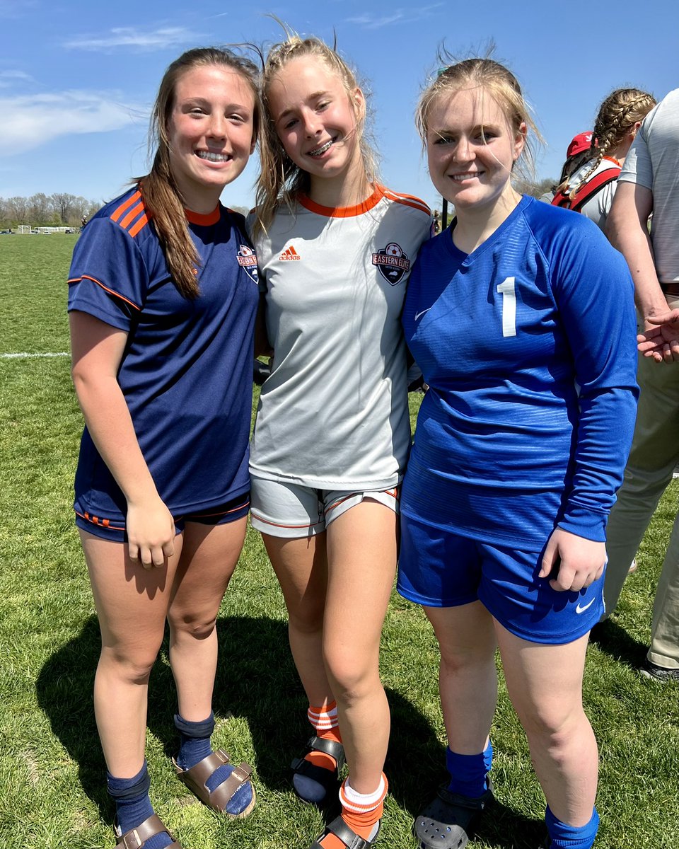SoccerRHSgirls's tweet photo. Lady Devils representing in the Nike Blue Chip Showcase this weekend. Ava Quinn, Emma Stamper, Gabby Williams (missing Eva Blanke &amp; Madelyn Wells). 

4/23
EESA05 3P @ VOM2. 
EESA07 5P @ WC 11
4/24
EESA05 vs 1:15P @ VOM2
EESA07 vs 11:15A @ WC 11 https://t.co/snCNExvzTU