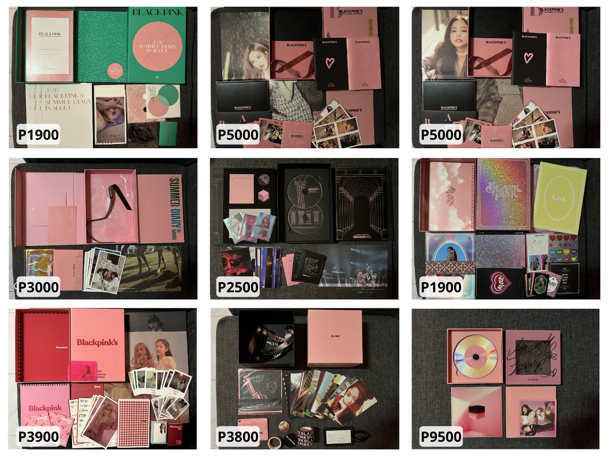 stan_pranpriya's tweet photo. BLACKPINK COLLECTION QS
pls help rt

-check photo for the price &amp; inclusions-
DM OR REPLY TO CLAIM

dop: 20% payo, balance after 7 days~

🏷 wts lfb blackpink jisoo jennie rosé lisa blink rare sdis bpwc sdih tour dvd bpsg kit signed sleeve cassette vinyl solo pob https://t.co/UdveF7bJsg