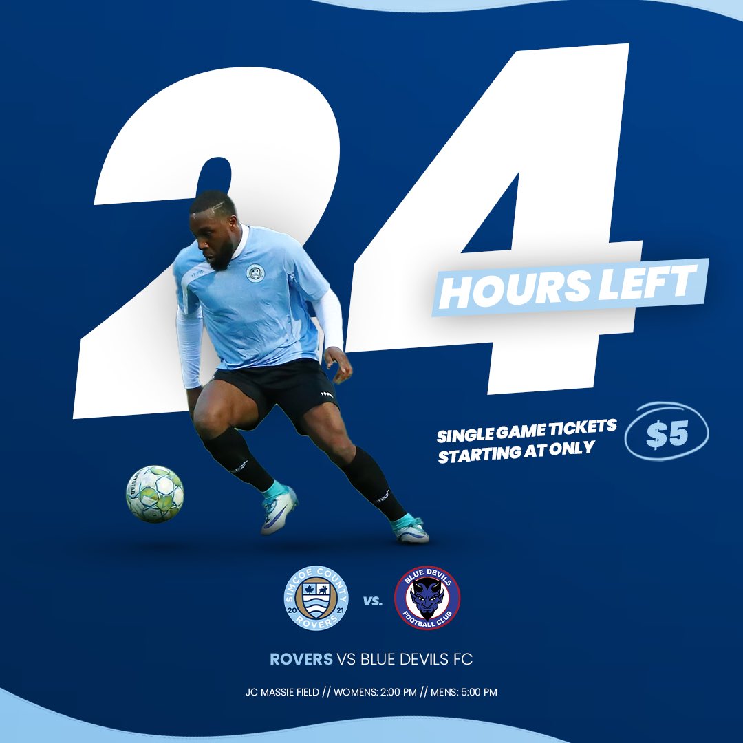 It's almost GAMEDAY! ⌛
 
Women’s Game: 2:00 PM ⏰
Men’s Game: 5:00 PM ⏰
🏟 J.C. Massie Field
 
Come support your Rovers: bit.ly/38XBih0 tickets start at only $5 🚨
 
#ThePeopleAreTheCounty #SCRFC