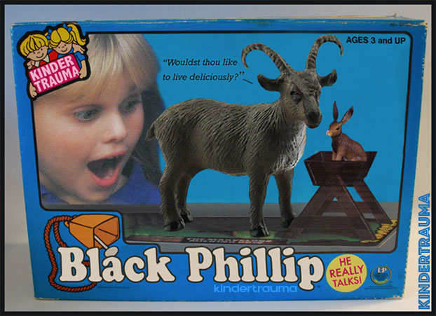 kindertrauma's tweet photo. Live deliciously with the talking Black Phillip toy from Robert Eggers' THE WITCH (2015) 🐐 https://t.co/Vr9iKs8XHP