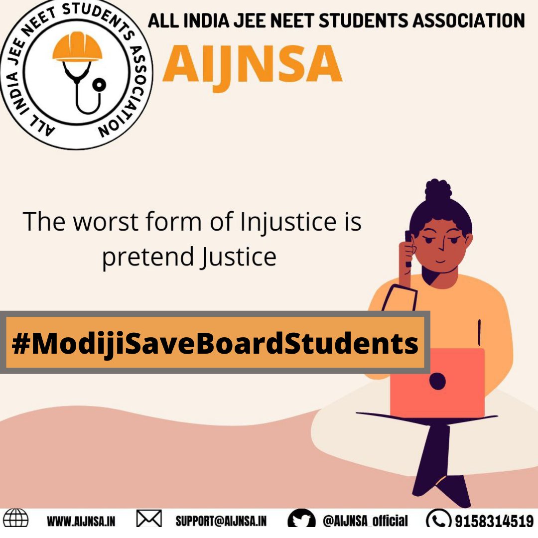 AIJNSA_official's tweet photo. Students are not mentally prepared to give board exam after 2 years of online classes and #Covid_19 cases are increasing day by day, how can  #CBSE put students lives in this dangerous situation?

AIJNSA IS IN SUPPORT OF BOARD STUDENTS

#ModijiSaveBoardStudents. https://t.co/0wX9sOweSl