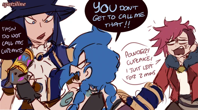 Agreement #arcane #arcanefanart #jinx #powder #caitlynkiramman #vi 
