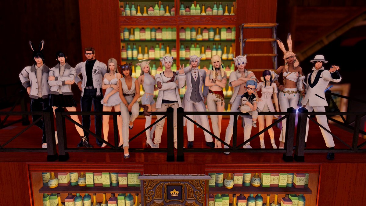 TheVersaceFFXIV's tweet photo. Good times with friends on a Saturday night! x

📸: @VersallisFFXIV 
🏡: #AmbrosiaXIV (Visit them at Tonberry, Goblet, W22 P13)

#GPOSERS #NenekoColorS #ffxivsnaps #FFXIV https://t.co/FbYyt9wFm5
