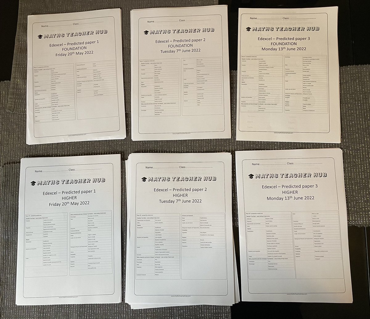MathsTeacherHub's tweet photo. ✨PREDICTED PAPERS✨
I have now created my second set of predicted papers for the 2022 GCSE!
These will be available to all members this weekend via the website.
Mailing list members will receive F1 and H1 for FREE this evening.
#AdvancedInformation #GCSEmaths https://t.co/IwCVtxL44h