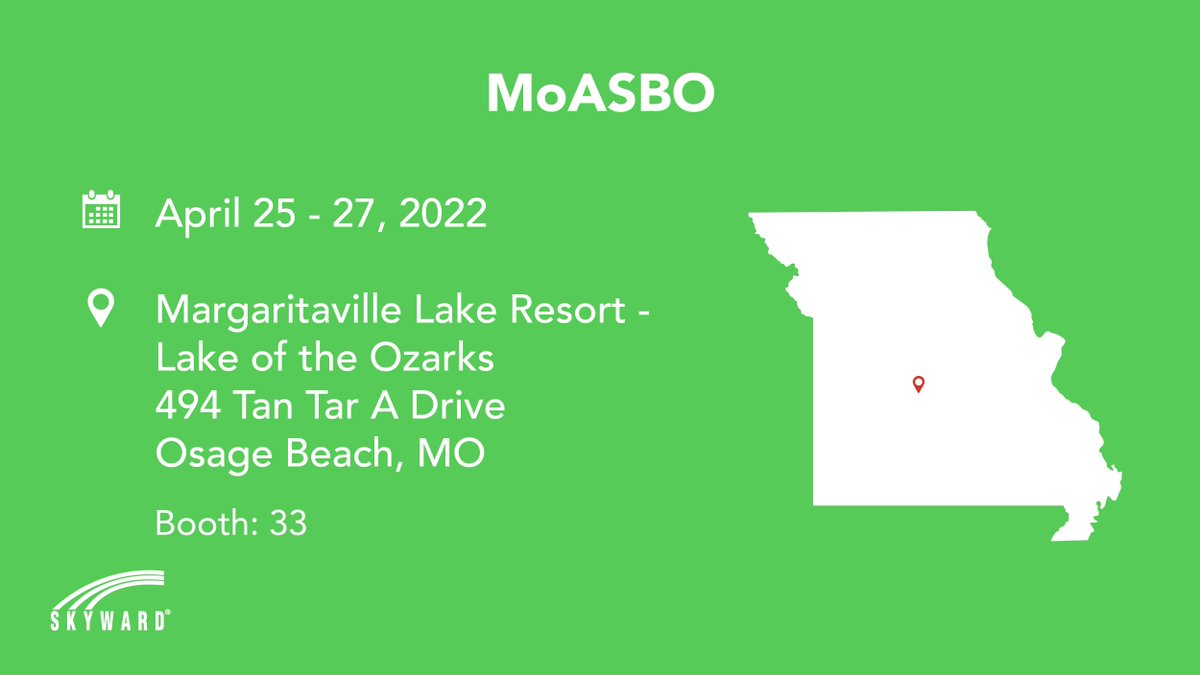 Skyward_Inc's tweet image. We're just two days out from the @moasbo 2022 Spring Conference! 🙌

Our team is excited to join Missouri school business professionals for this three-day event. We're ready to connect and collaborate—stop by booth 33 to chat with our team!

#MoASBO #EdTech #SIS #ERP