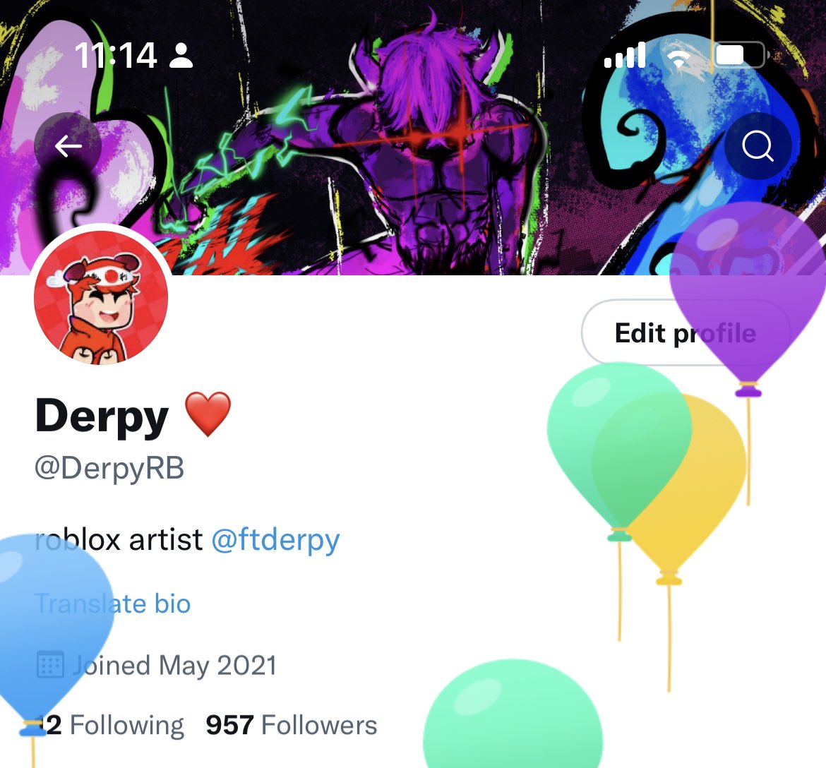 DerpyRB's tweet photo. birthday! 🎈 https://t.co/N5g8shTOIp