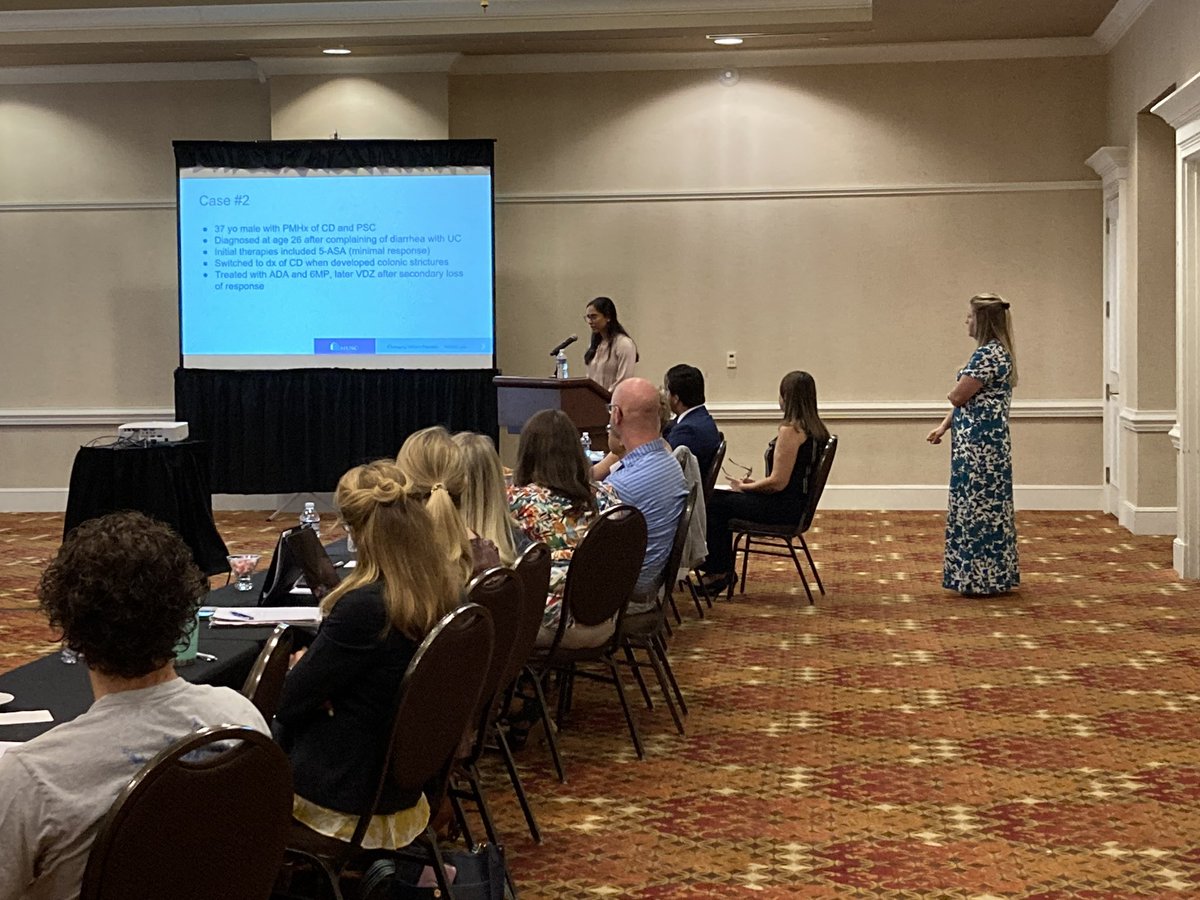 IBD_DrEMF's tweet photo. So proud of #SarahBarbina for her case presentations as part of our #ibdupdate at the #SCGA annual meeting in South Carolina @DrCoreySiegel @ScrubsNHeels 📸@BugenskeA https://t.co/wcckM41yUF
