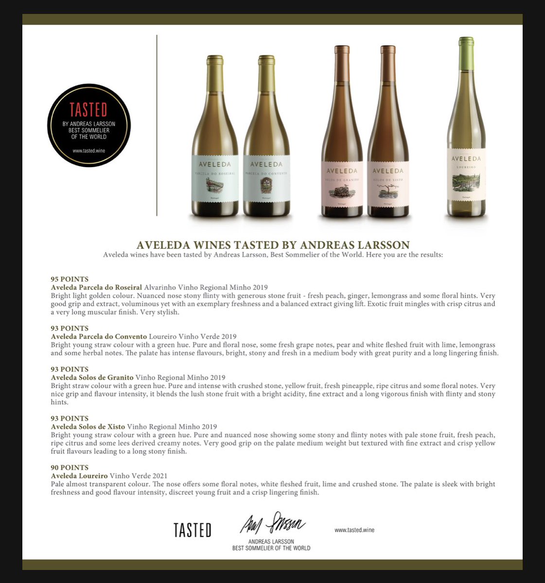 MackenwayWines's tweet photo. Great reviews in for our @Aveleda https://t.co/qQNLbeLpJ3