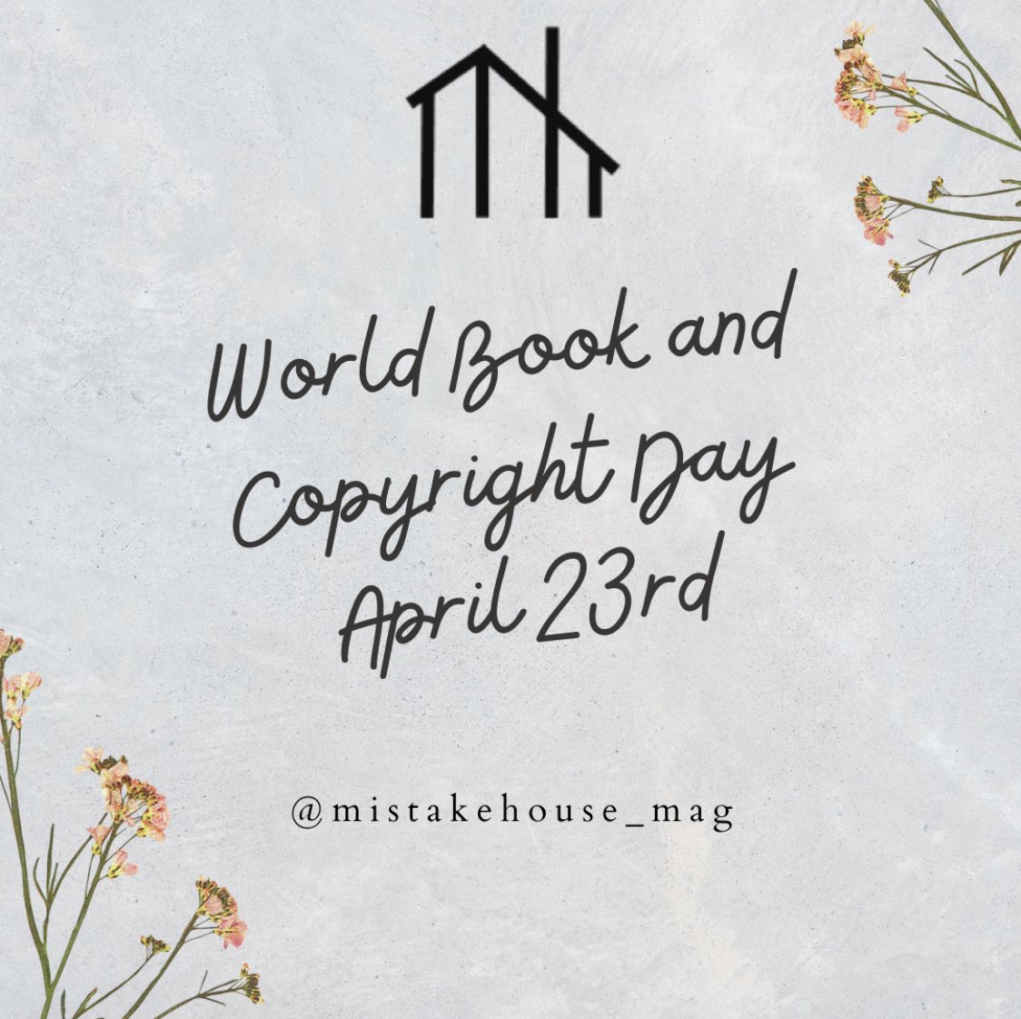 mistakehousemag's tweet photo. Mistake House would like to
share some light on the national
holiday, World Book and
Copyright Day. This national
holiday that is promoted by
UNESCO is a celebration to
promote the enjoyment of books
and reading. Each year,
celebrations take place worldwide to recognize books. https://t.co/9tWfX2WJ4H