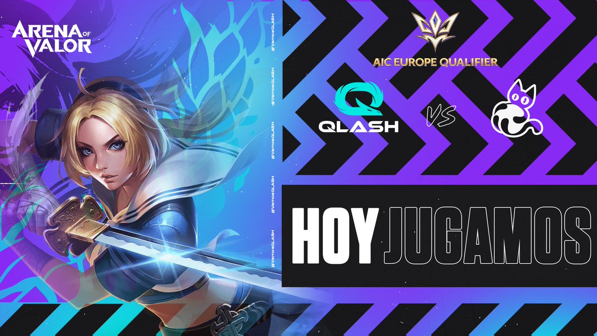 QLASH_Spain's tweet photo. Tras nuestro partidazo contra #TeamFish es hora de continuar nuestra aventura en el #AICQualifier de @ArenaofValor💥 

🆚#CDAX

📺https://t.co/VpNjiRZoeK

#VamosQLASH https://t.co/PwzRapkWmQ