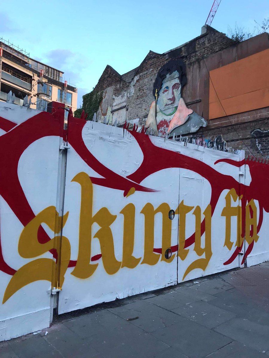 Fontainesdcfc's tweet photo. 🌹 DUBLIN folk! The mural is over at the old Shaw site. If you take a photo, can you tag @partisanrecords and @fontainesdublin over on Instagram?! Photo from Greg. 🌹 
#fontainesdc #AHerosDeath #dogrel #skintyfia  #irishmusic #newmusic https://t.co/gpy9TLEwpM