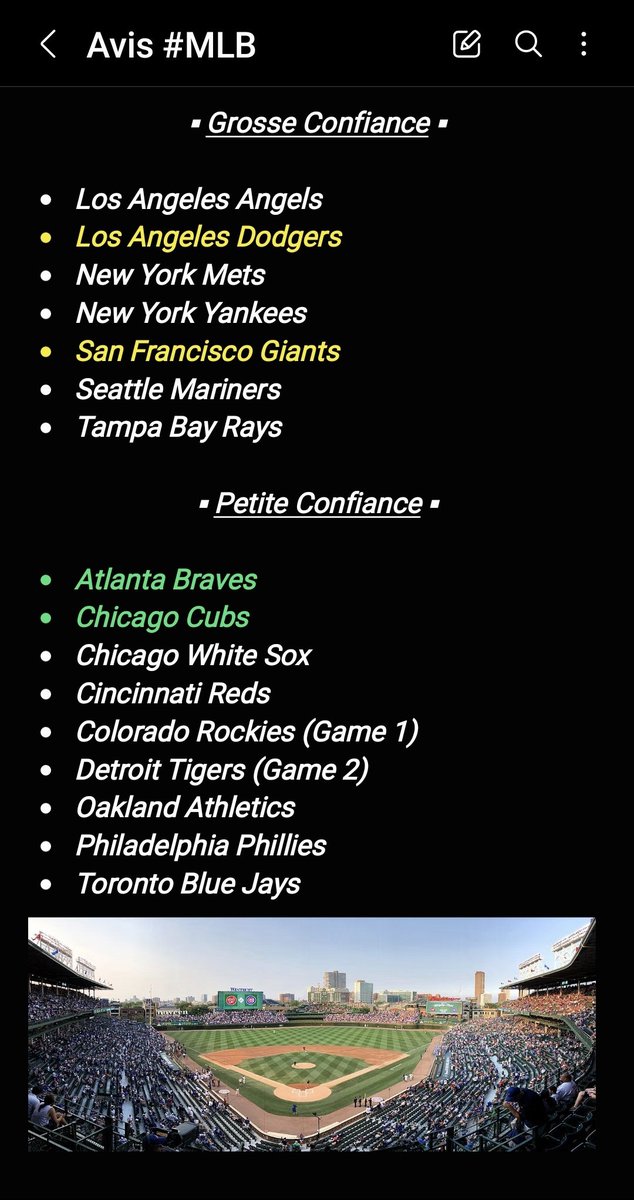 JDEMPIREOFF's tweet photo. Avis #NBA x #NHL x #MLB 

Voilà mes avis pour les matchs de la soirée et de la nuit! 

3 matchs NBA, 12 matchs NHL et 16 matchs MLB! On espère continuer la belle série positive et avoir du vert partout 😁!

💛💚= Préférence!

RT &amp; ❤ pour soutenir le travail! #TeamParieur https://t.co/6pa21bW58I