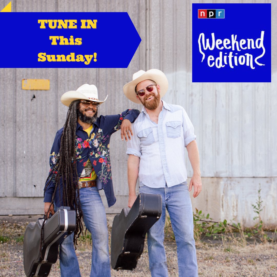 redyarnpdx's tweet photo. HUGE NEWS! ⁦@aaronnigelsmith⁩ &amp; I will be on @npr ⁦@NPRWeekend⁩ tomorrow morning, Sunday, April 24, talking about SMITH &amp; YARN with the amazing ⁦@ayesharascoe⁩! Tune in on your local NPR station!
#smithandyarn #reggaecountry #familymusic https://t.co/nCtlRaX7P4