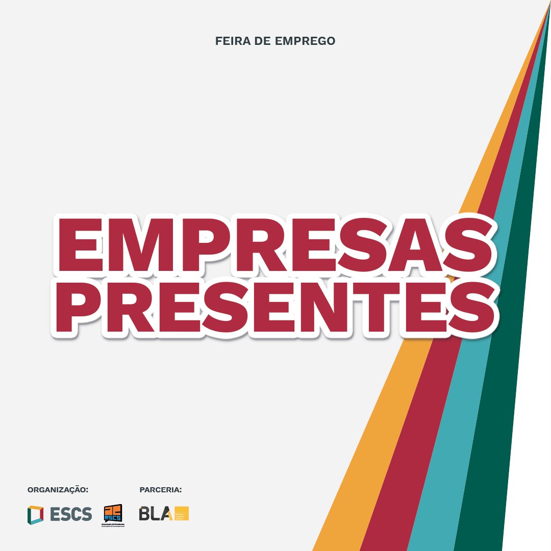 ae_escs's tweet image. Estas são as empresas que marcarão presença na 2.ª edição da Feira de Emprego #ESCSLevelUp.
Inscreve-te já (vagas limitadas): bit.ly/3L4ASDL