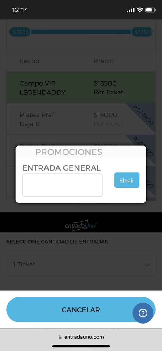 IvanGabi7's tweet photo. @entradaunocom Estube haciendo la fila para lemon para el primero y segundo, en todas se cayó la página, me faltó comprar un vip y siempre estuve cerca, al momento del pago se cayó la página y ahora veo que tienen disponibilidad ya hice todos los reclamos posibles https://t.co/4MJf9JRc68