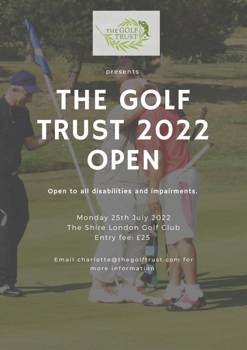 disabledgolf's tweet photo. The DGA is proud to support The Golf Trust Open on 25 July 22 @theshirelondon as part of our 2002 season https://t.co/nIDxqfREWB @TheGolfTrust https://t.co/DdpiJOlCTm