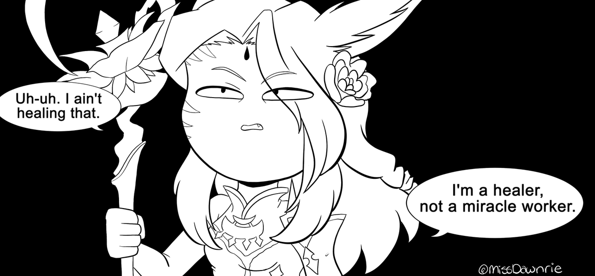 SmolMoonKitty's tweet photo. When a tank refuses to use his cooldowns.
#FFXIV #ffxivart #FF14 #healerproblems https://t.co/FNMqRNU6wi