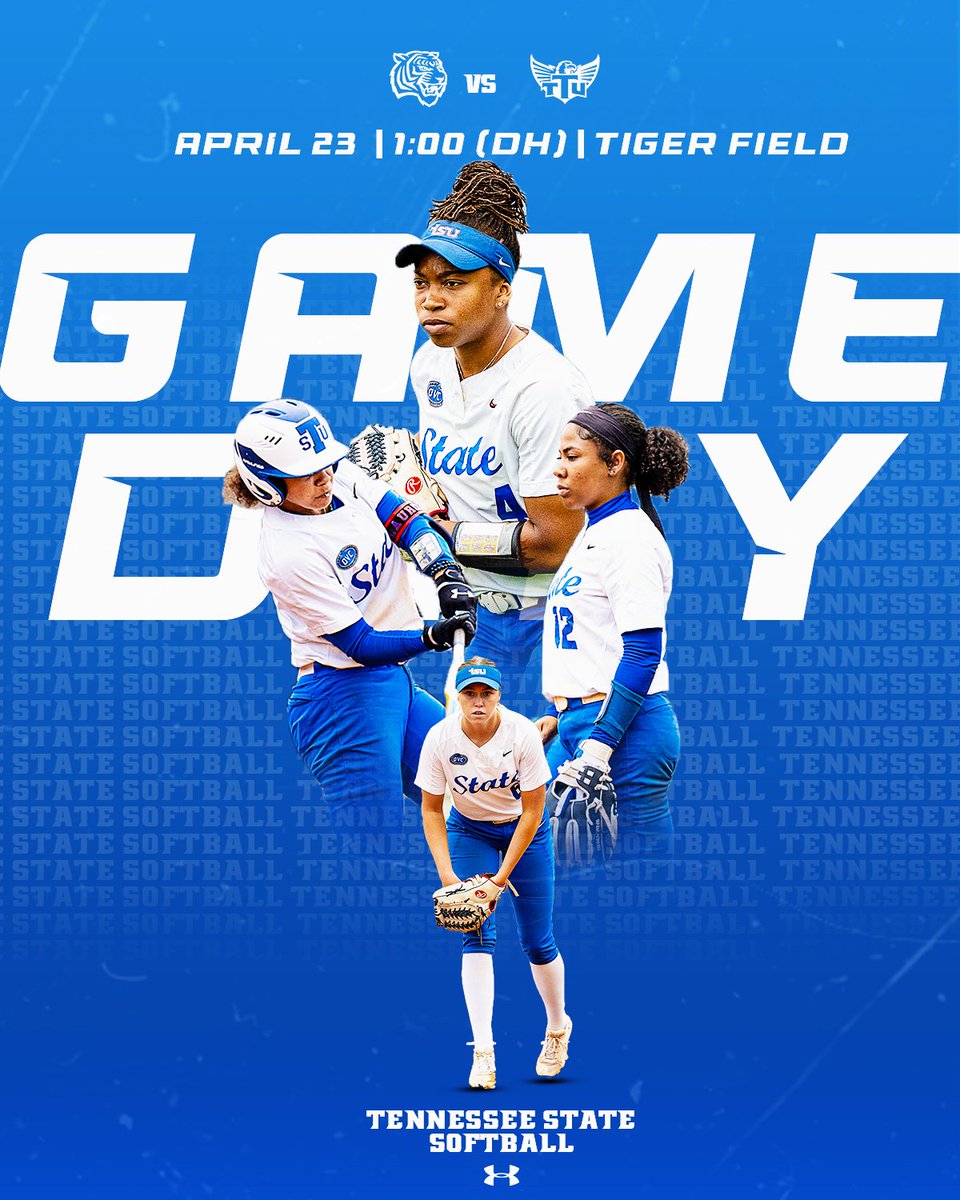TNStateSoftball's tweet photo. State v. Tech. Be There. #GAMEDAY

🆚 Tennessee Tech
⏰ 1:00pm || 3:00pm (DH)
📍 Tiger Field || Nashville, Tenn.
📈 https://t.co/33Zf6njeZM

#LetsWork || #RoarCity https://t.co/3CexUaZUOc