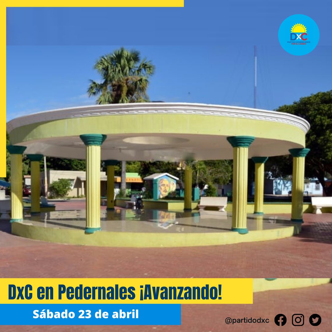 Hoy nos espera la provincia de Pedernales para continuar trabajando en el fortalecimiento de nuestro partido en esa zona. ¡DxC continúa avanzando! #dxcavanza #PartidoDxC