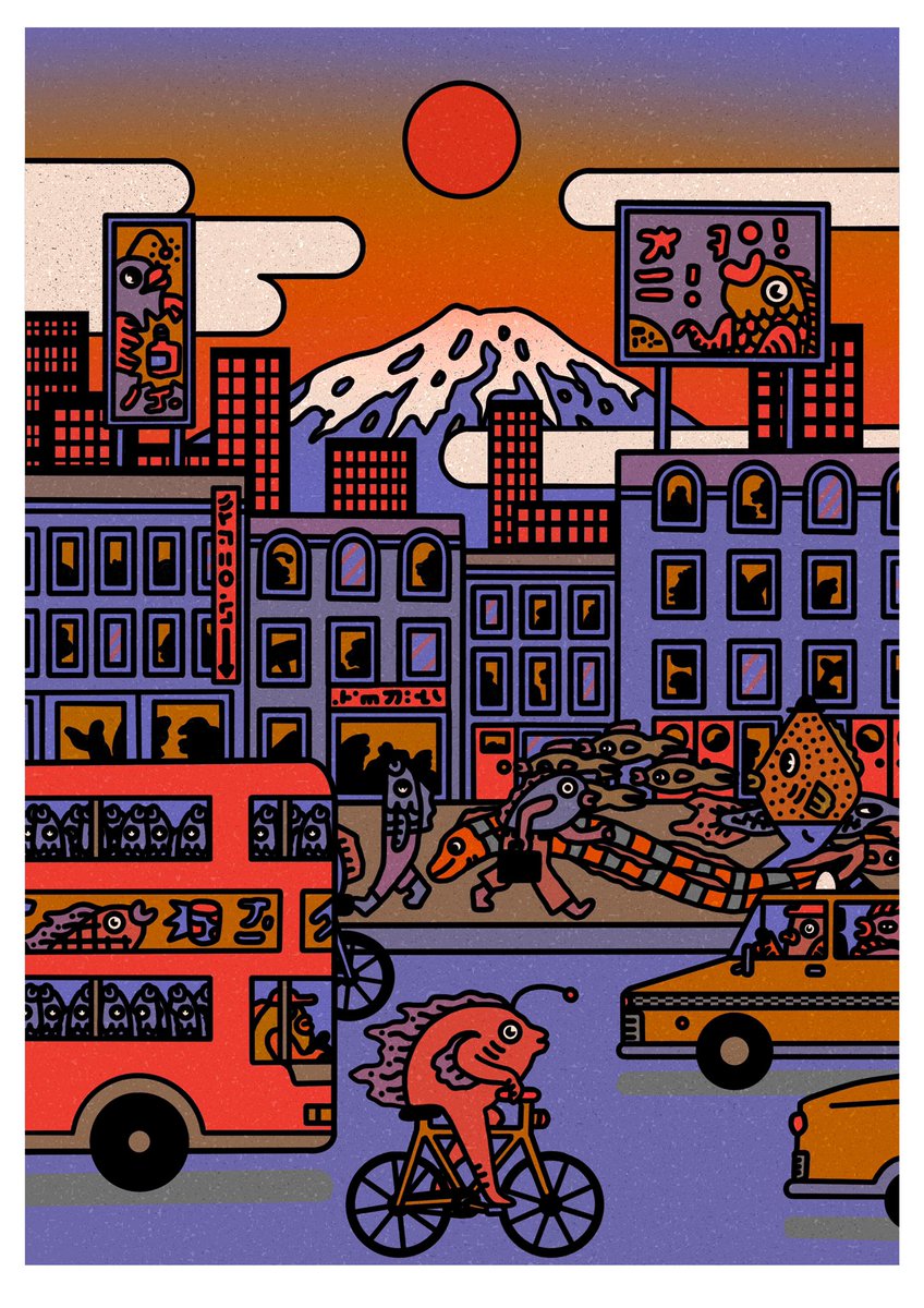 kfrbsjpg's tweet photo. We built fish city on cod and roe #nft #nftartist #nftillustrator #femalenftartist https://t.co/00IMHaW9Pw