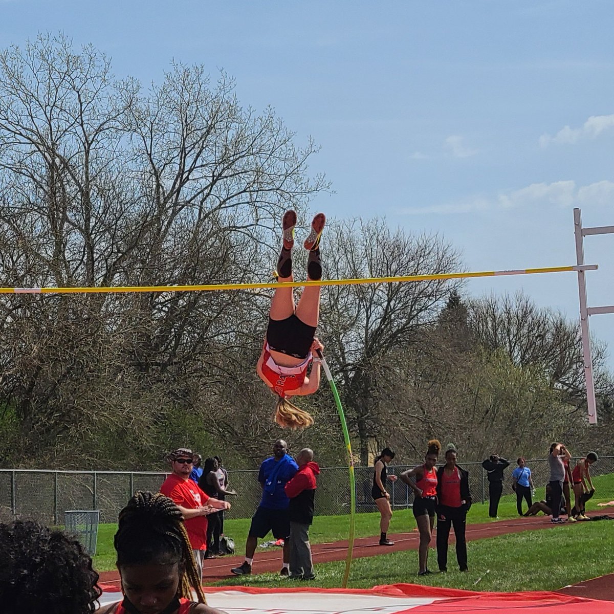 RedRaiders_GTF's tweet photo. Whitfield inverted and pole bent! About to be making big leaps in height REAL soon! Look out. https://t.co/yXIQ7oDUrY