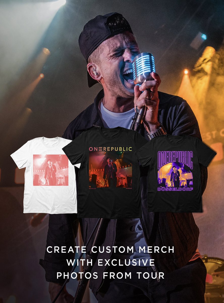 OneRepublic's tweet image. Come to the show? Create custom merch using exclusive photos from the night. Only available for a week so get them quick!! 

eventshop.com/onerepublic