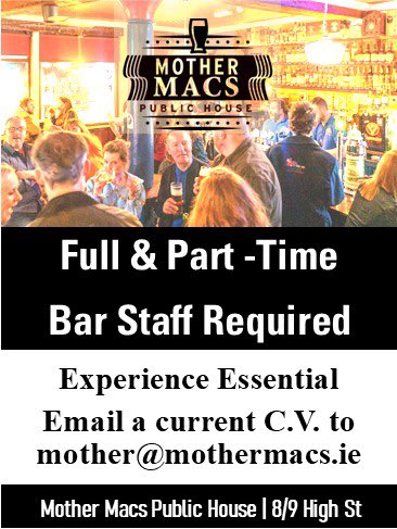 mothermacspub's tweet image. Yes we are hiring.