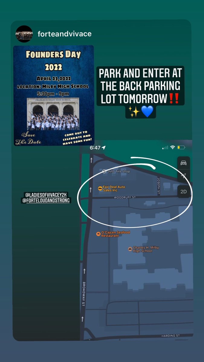 Founders Day Celebration Today!! 💙✨Calling All of our Forte and Vivace Alumni to come out and Celebrate with us <a href="/MilbyLove/">💙MILBY LOVE💛 Past, Present & Future!</a> <a href="/rpena3kr/">RPENA</a> <a href="/MMTB_1601/">Milby Marching Thunder Band</a> <a href="/Milby_HS/">Charles Milby High School</a>