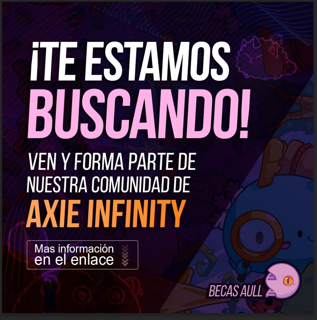 Forma parte de nosotros. ¡Ven!💪🏻

#AxieInfinity 
#AxieOrigin 
#Aull