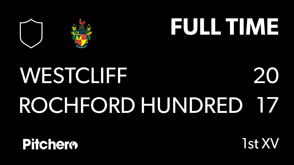RochfordRugby's tweet photo. FULL TIME: Westcliff 20 - 17 Rochford Hundred
#WESROC #Pitchero
https://t.co/FjOhrm8r9X https://t.co/v5eKgWTCBt
