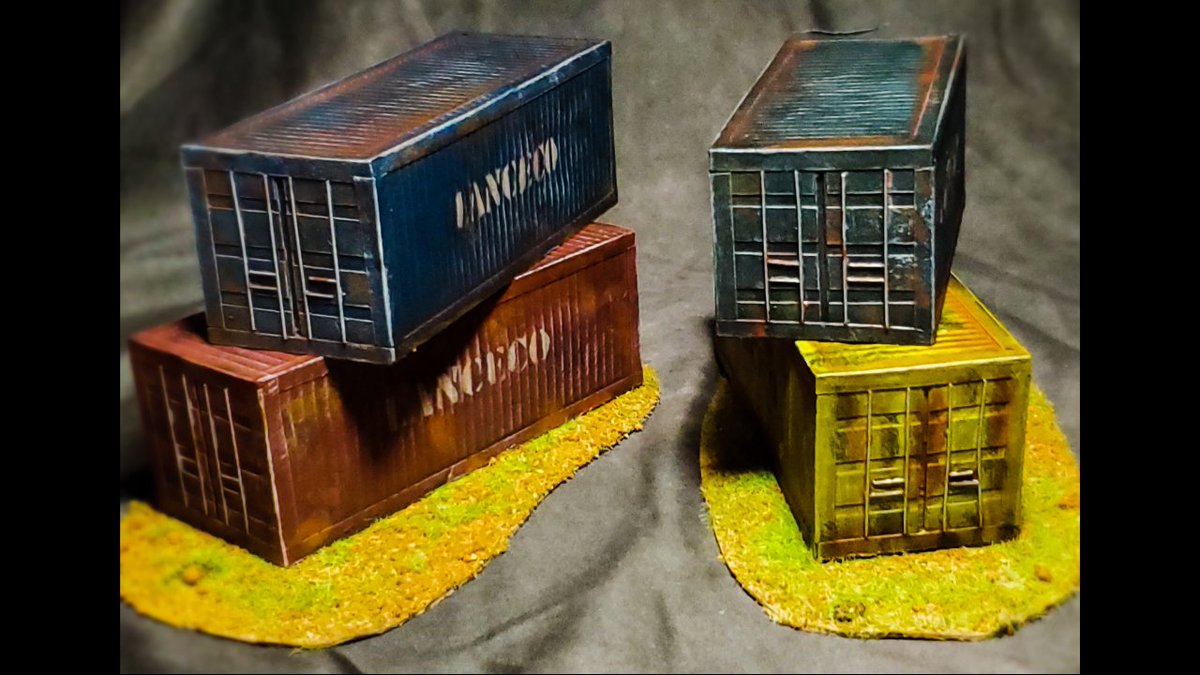 Journey2thewild's tweet photo. Shipping containers for #gaslands gaming. https://t.co/UPGADx4R7B