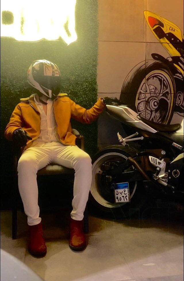 "Biking my way through the world."