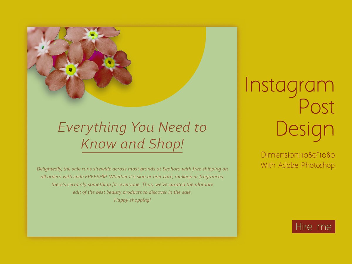 Instagram Post Design by Rukaia Bulbul dribbble.com/shots/18090575…
