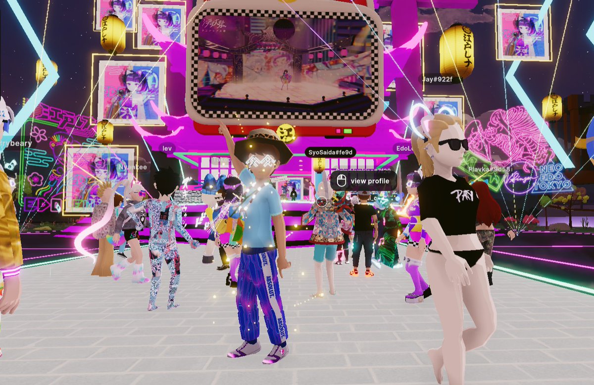 Vitireum's tweet photo. 💜🏯NEON CASTLE PARTY🏯💜
Thanks for the party @edo_lena2 and @edolenable!!!! Love this neon light castle and your music !!! see you soon at the next party. Let the beat don't stop !!!
#neoncastle #edolenable #lightparty #DCL #Decentraland #Metaverse #NFT
🎉🎉🎉💃🕺⛩️🎎🎀🎏🎐🏮 https://t.co/5wiMPAWpau