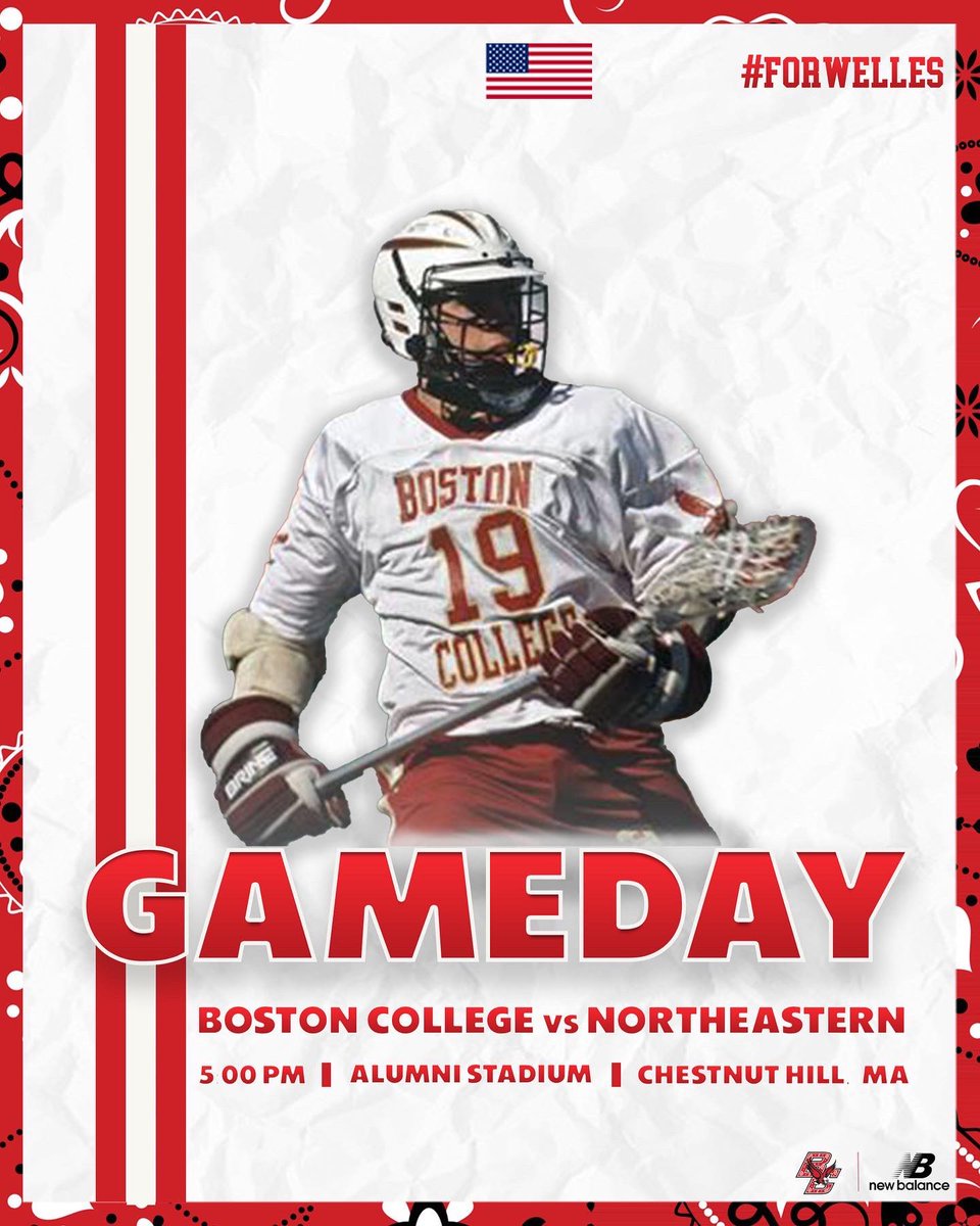 BC_Mens_Lax's tweet photo. Today, we play For Welles. Please join us for our annual Red Bandanna game honoring BC Lacrosse hero Welles Crowther. We’ll be holding a presentation with Mrs.Crowther directly before the game. We’ll also be selling the ‘For Welles’ t-shirts at the game while supplies last. https://t.co/IH0kKCq98x