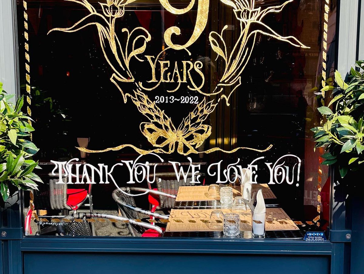 LasTapasDeLola's tweet photo. The ever wonderful #JoMurphy created this beauty for our 9 year anniversary 🥰❤️ love it #lastapasdelola #9yearsold #whoiscounting https://t.co/fMIAld4YRk